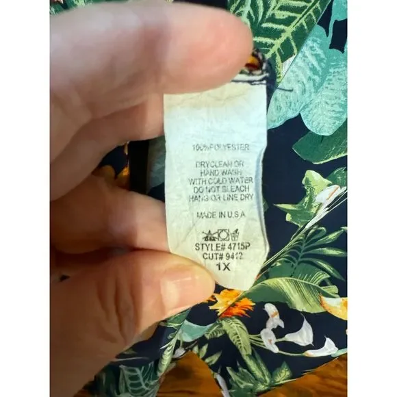 Entro Tropical Print Dress Size 1X - Picture 6 of 6